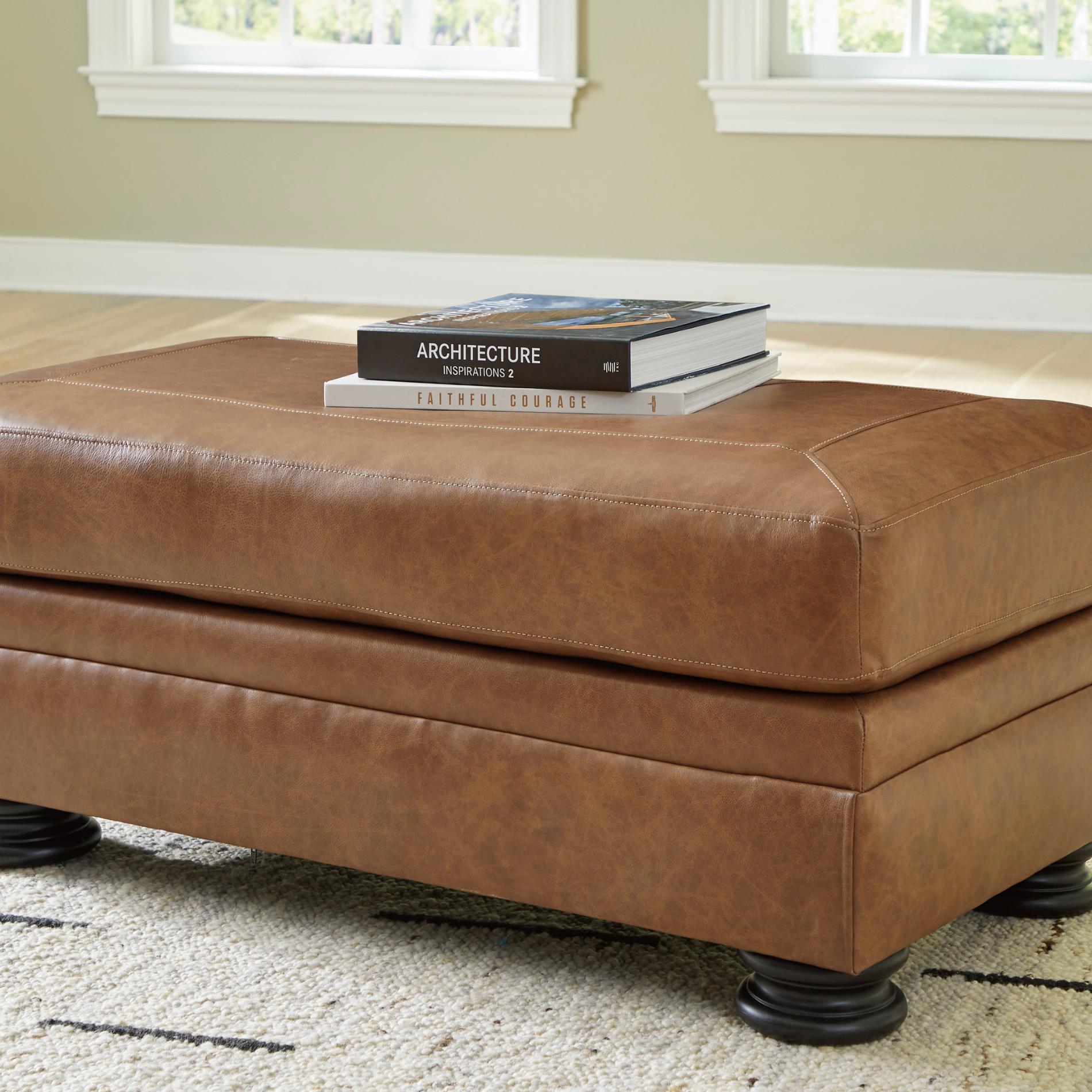 Carianna Leather Ottoman