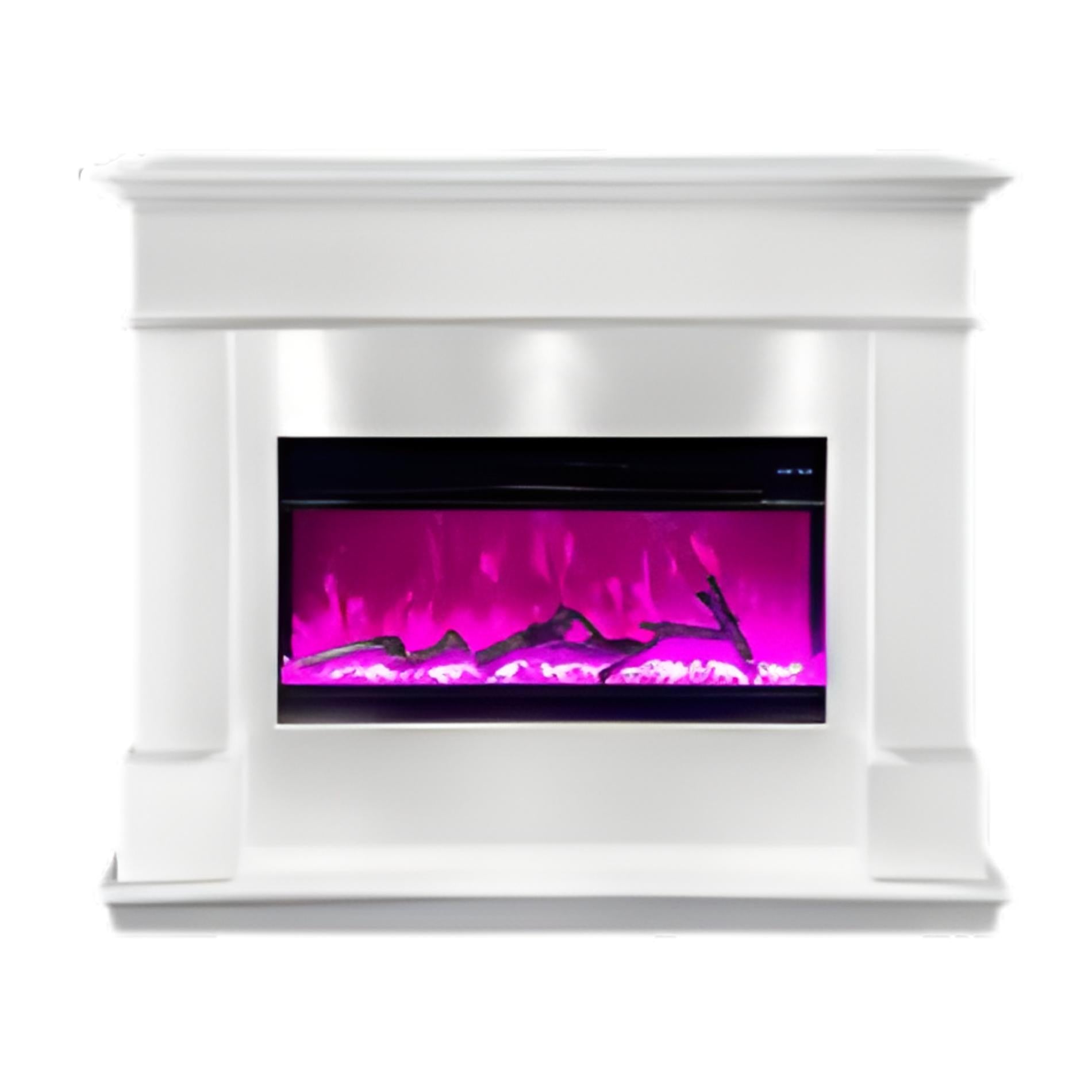 Fireplace with 7 Color Changing LED, Bluetooth B=Speaker, USB Charge