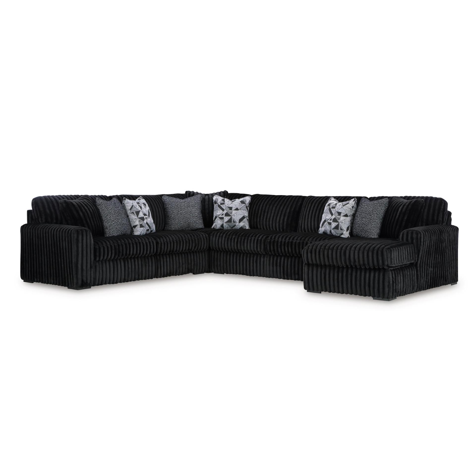 Midnight-Madness Onyx 6-Piece Sectional with Chaise