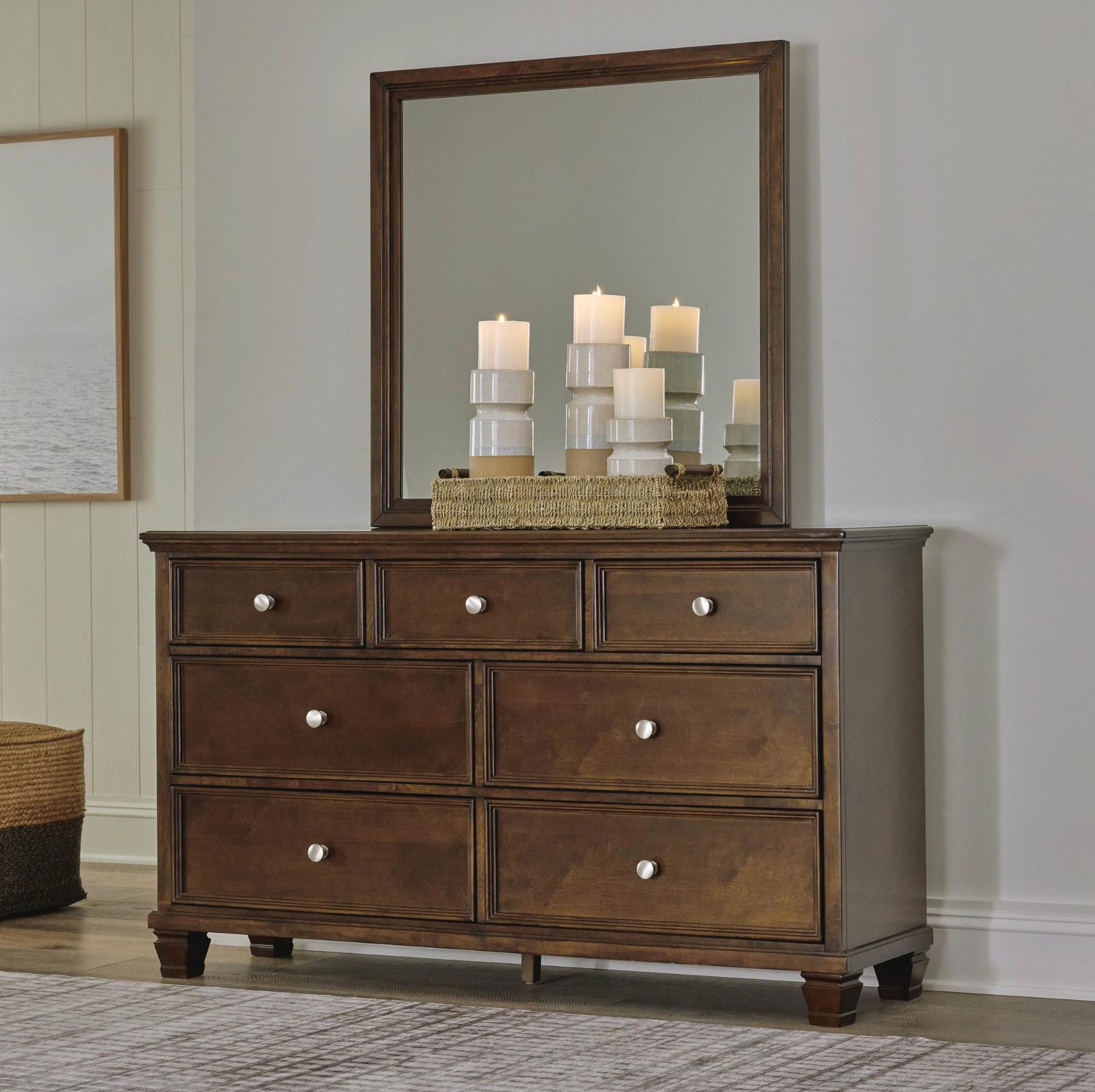 Ashley Danabrin Dresser and Mirror