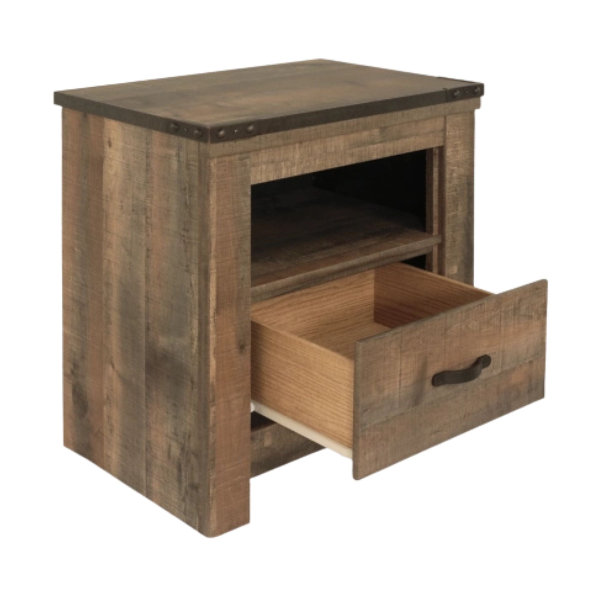 Trinell 25" 1 Drawer Charging Nightstand