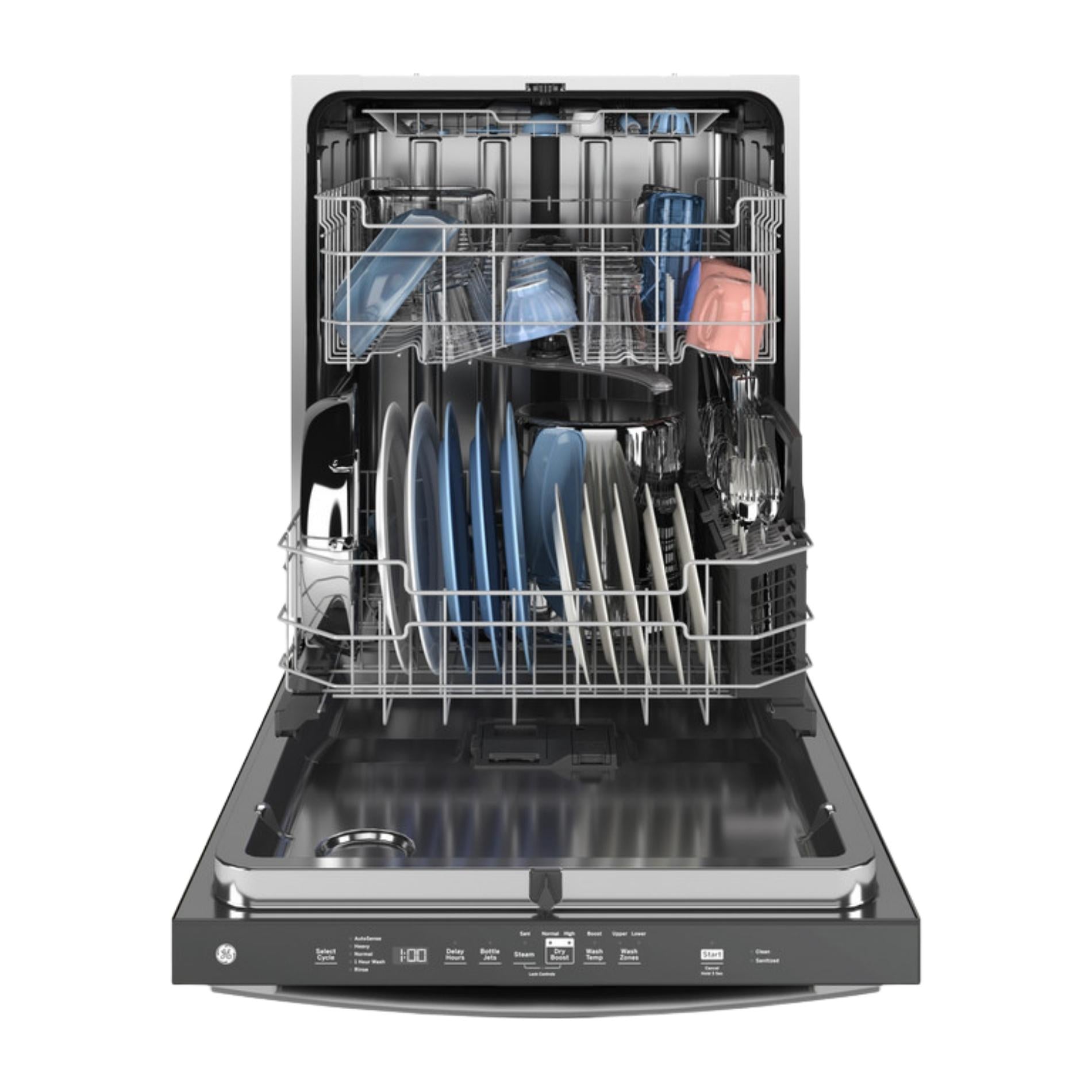 24 in. Top Control Built-In Tall Tub 47 dBA Dishwasher in Fingerprint Resistant Stainless with Dry Boost, 3rd Rack