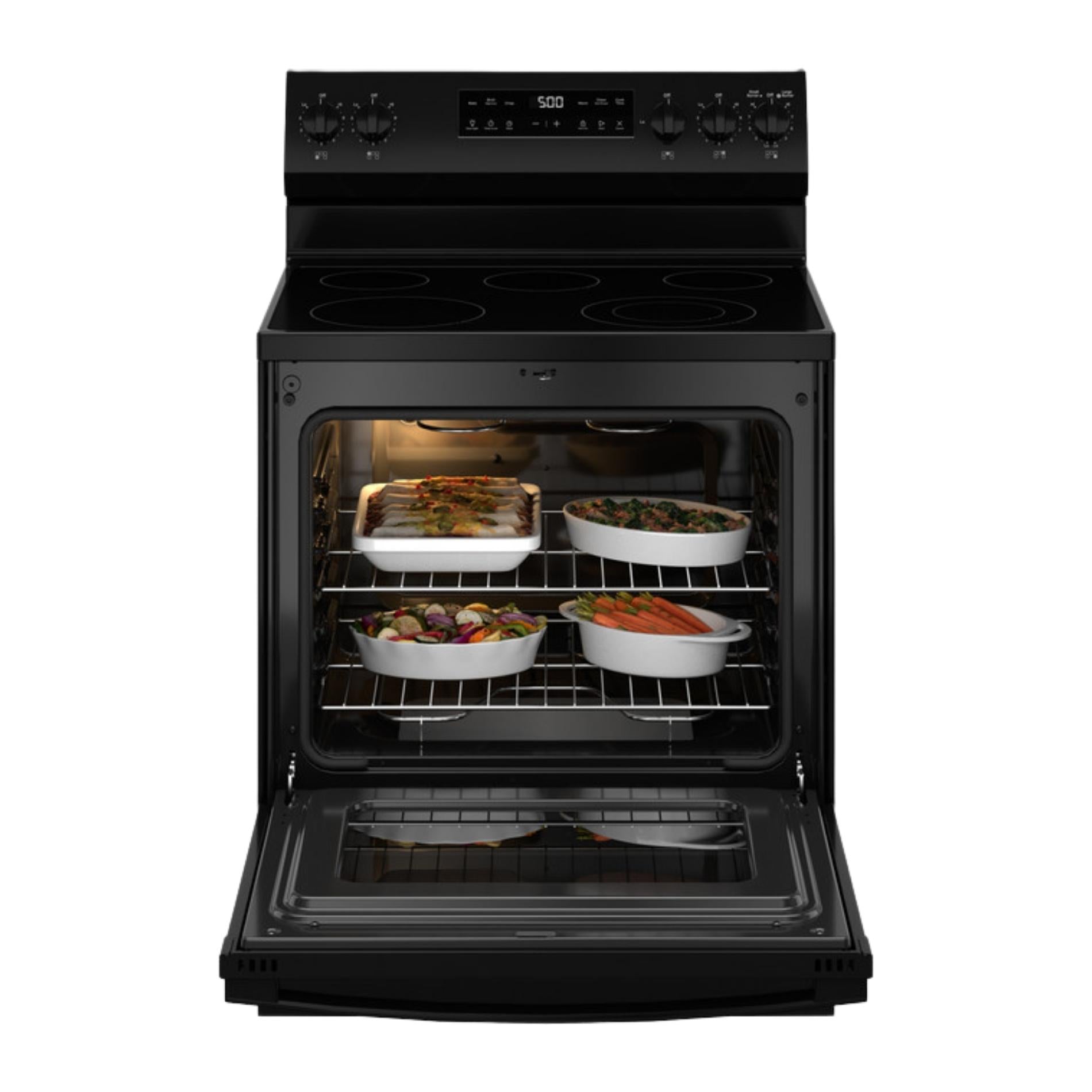 30 in. 5 Burner Element Free-Standing Electric Range with Crisp Mode