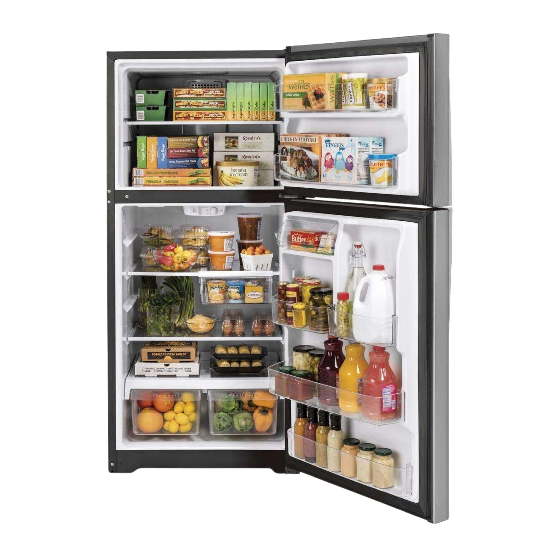21.9 cu. ft. Top Freezer Refrigerator in Fingerprint Resistant Stainless Steel, Garage Ready