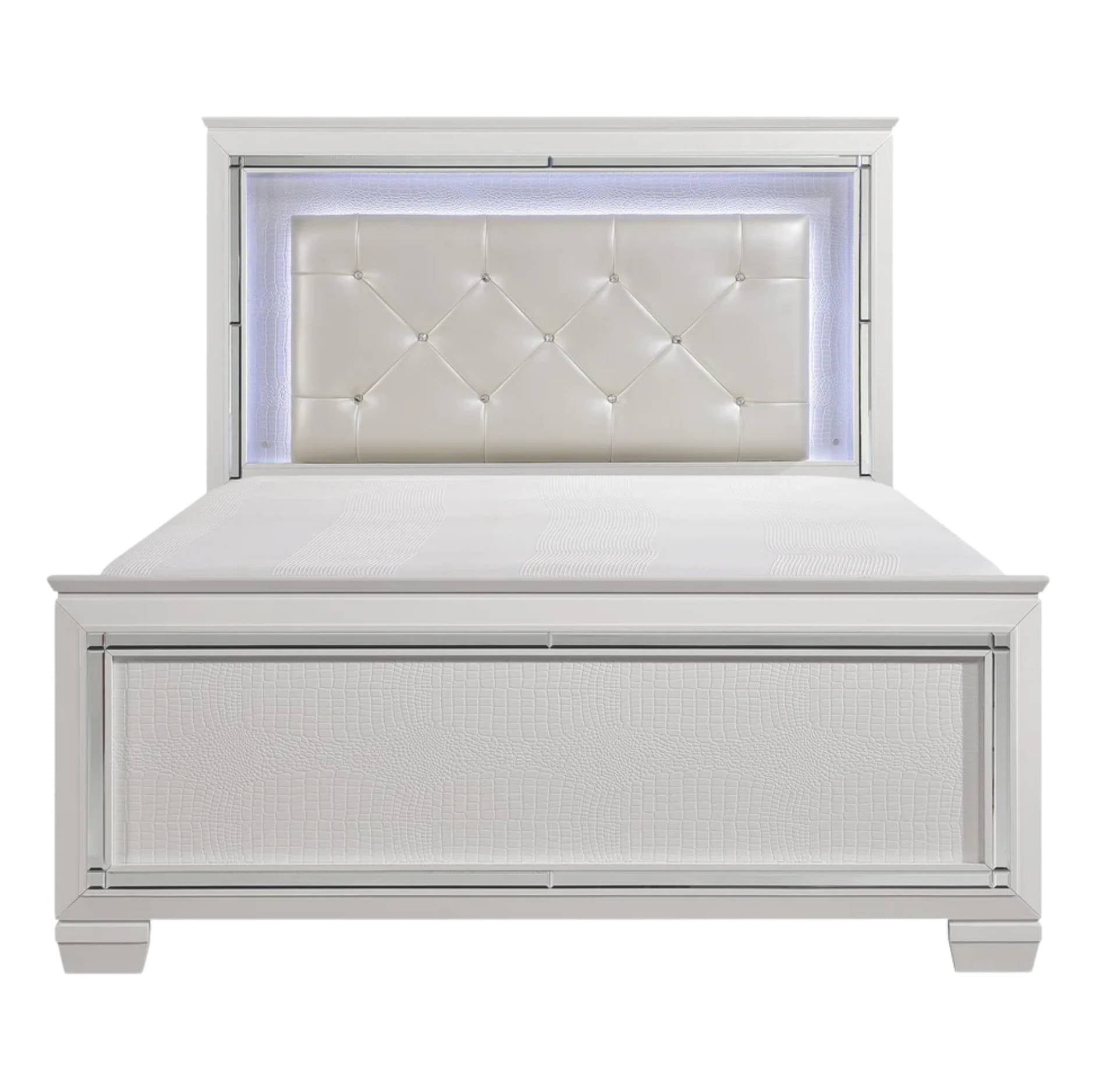 Homelegance Allura Eastern Queen Bed with LED Lighting
