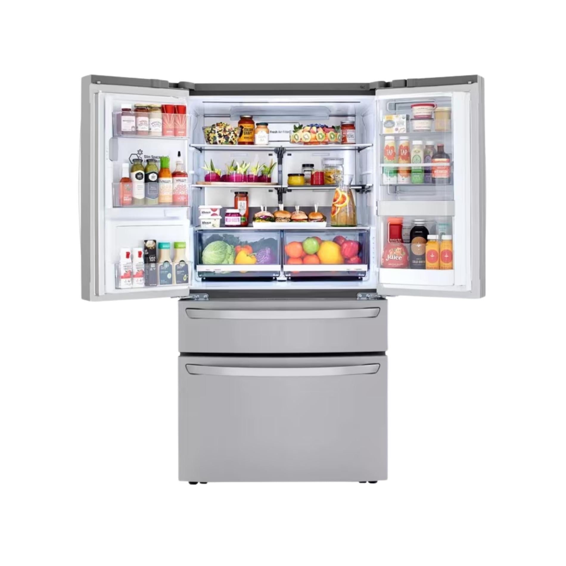 23 cu. ft. Door-In-Door 4-Door French Door Refrigerator, Dual and Craft Ice in PrintProof Stainless Steel, Counter Dept