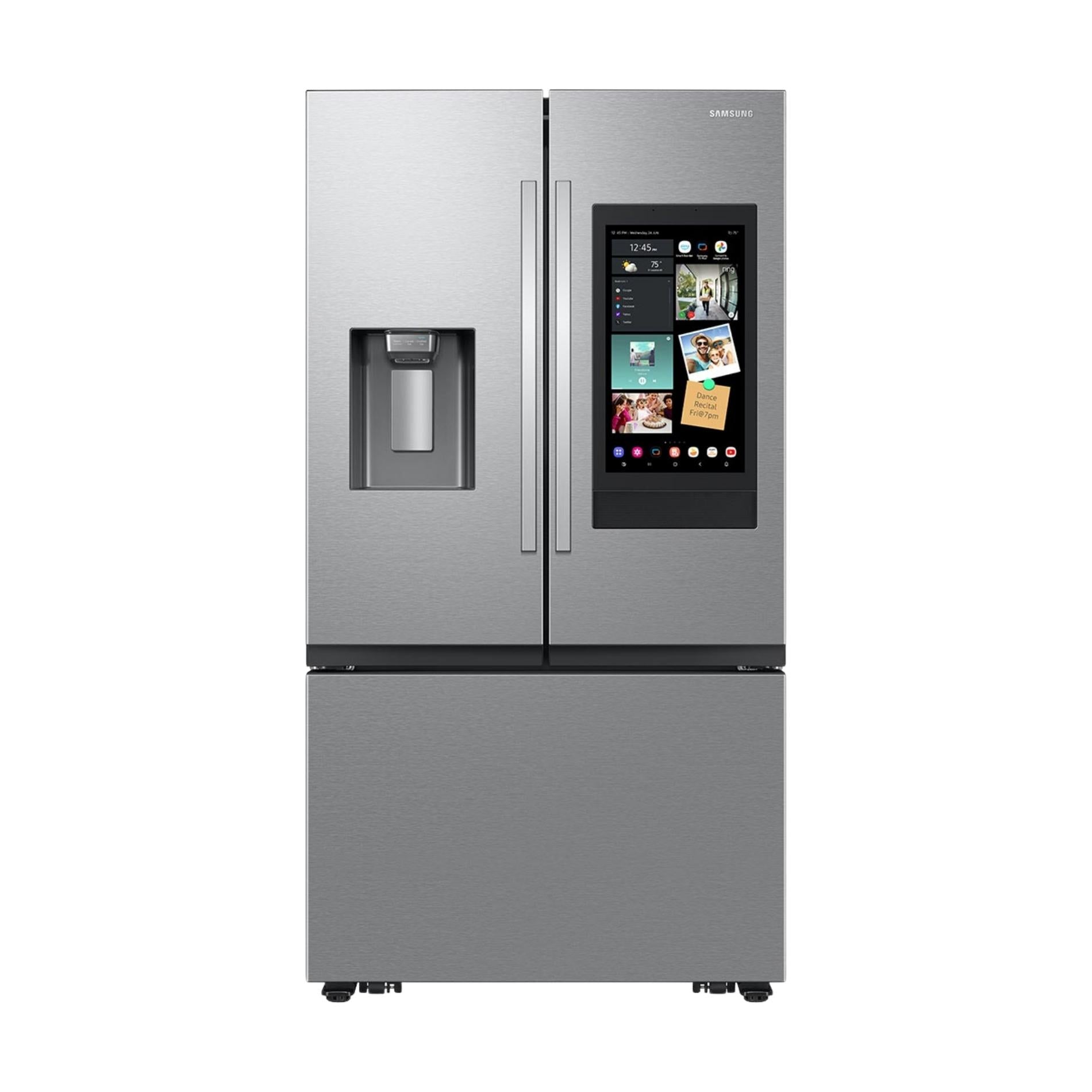 30 cu. ft. Mega Capacity Standard Depth 3-Door French Door Refrigerator in Stainless Steel with Family Hub