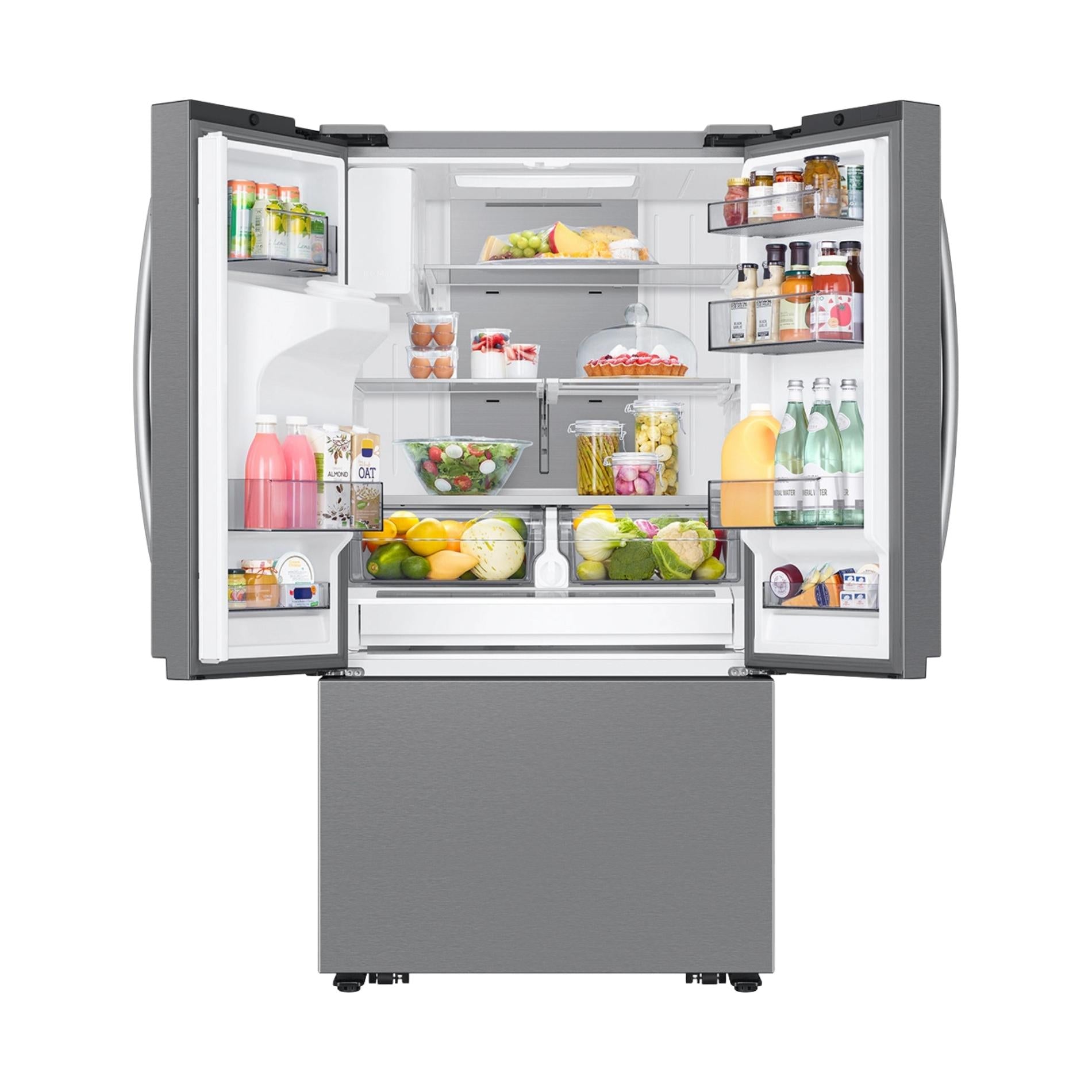 30 cu. ft. Mega Capacity Standard Depth 3-Door French Door Refrigerator in Stainless Steel with Family Hub