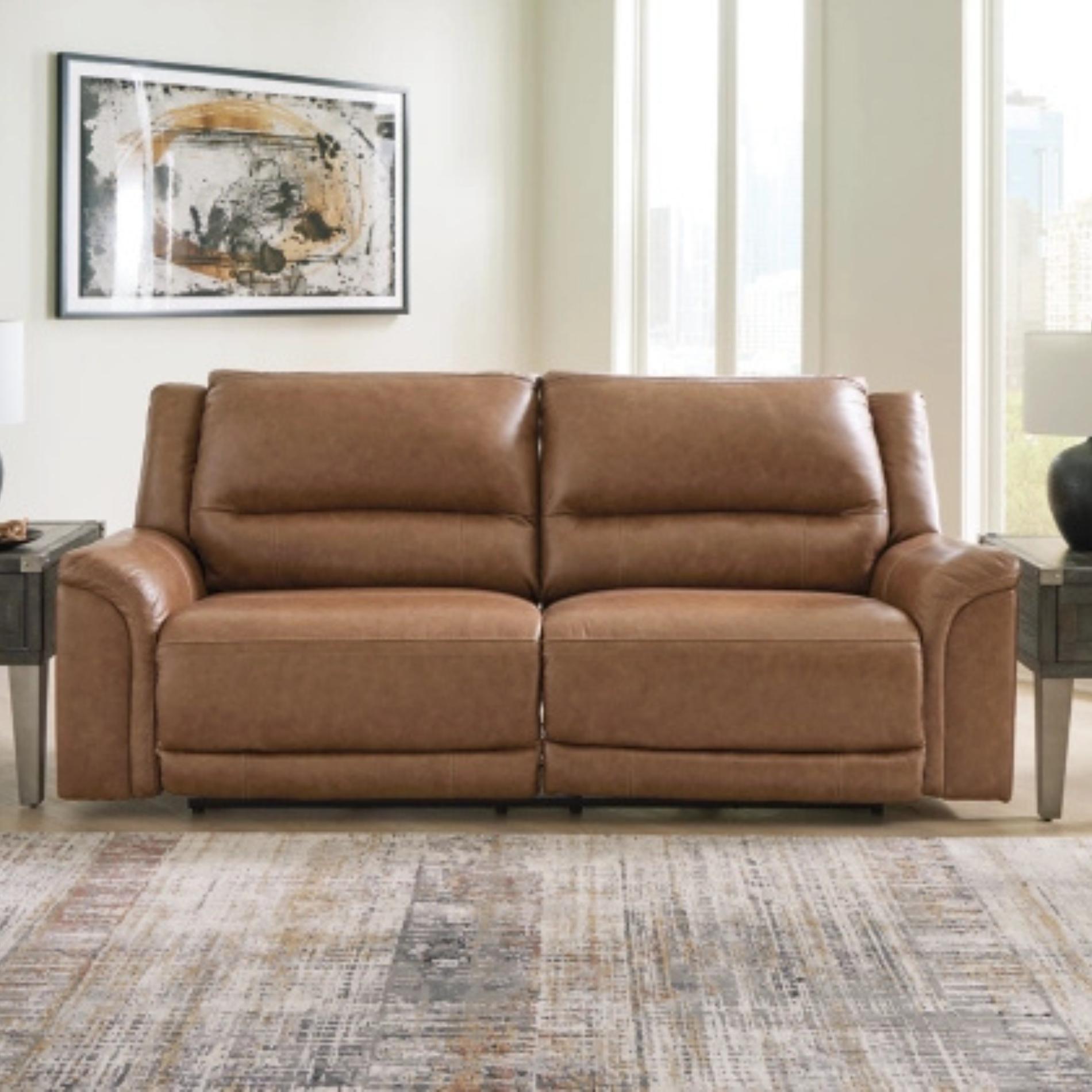 Trasimeno Dual Power Leather Reclining Sofa
