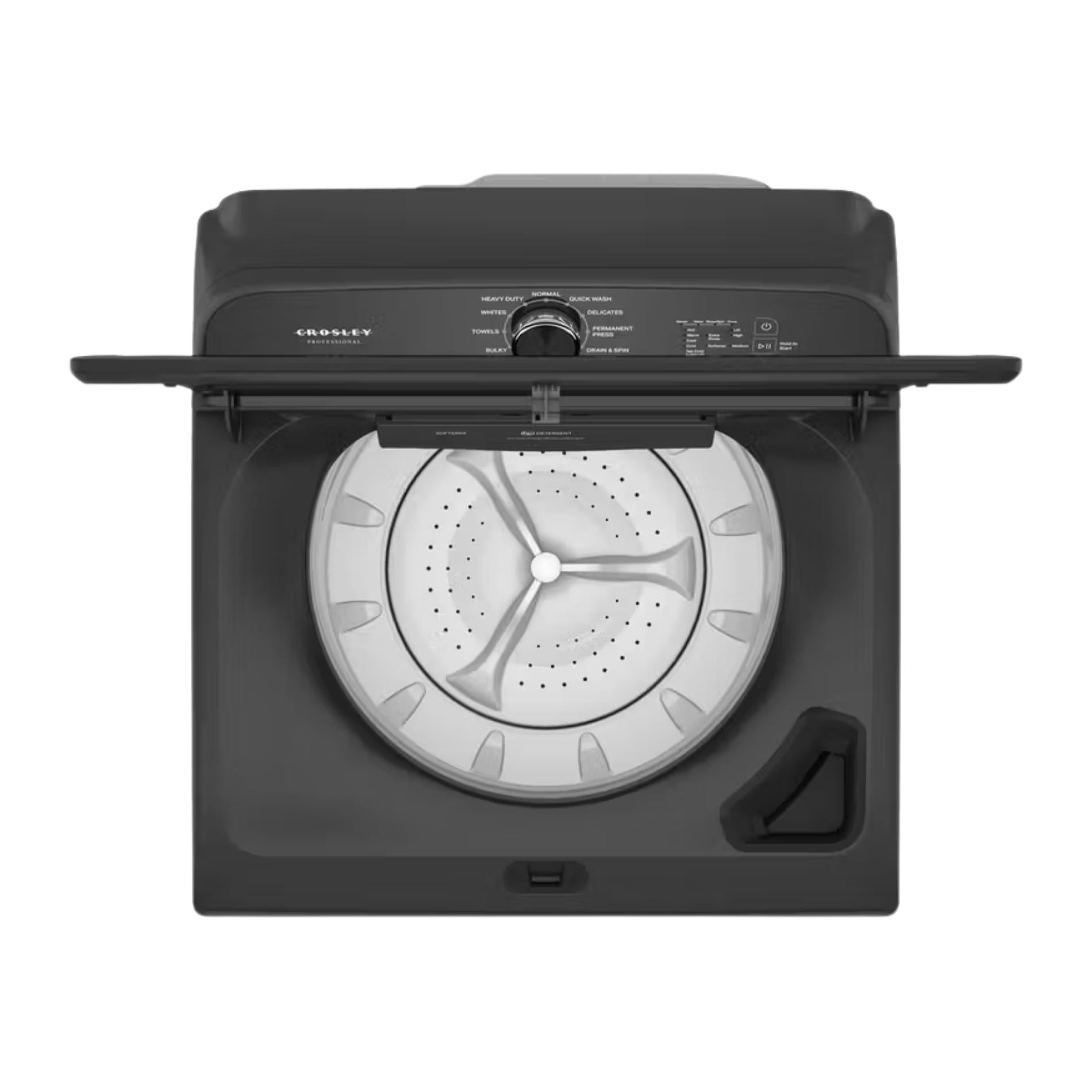 5.3 cu. ft. Top Load Washer, 10 Wash Cycles, Stainless Tub, Sleek Glass Lid Design