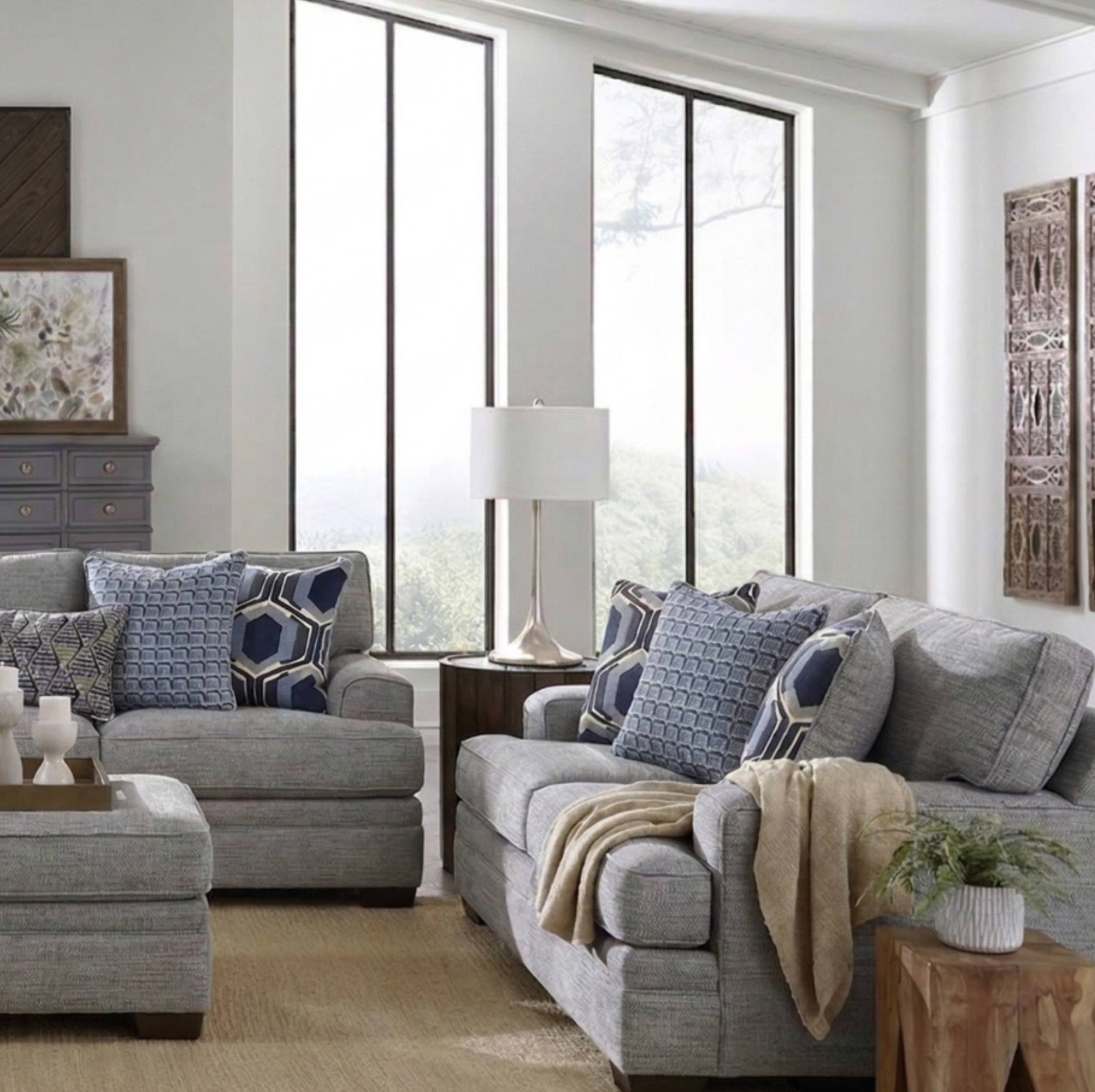Behold Bowie Fog Loveseat