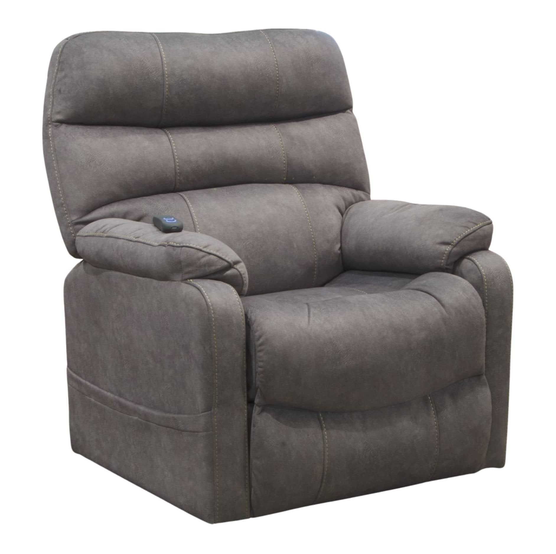 Brown recliner chair on a white background