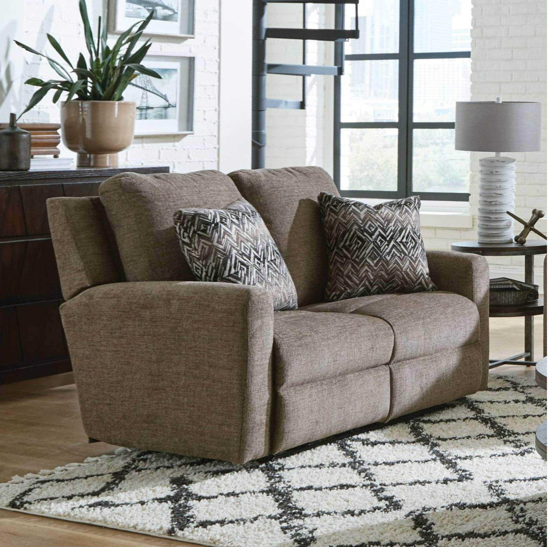 Catnapper Calvin Stationary Loveseat