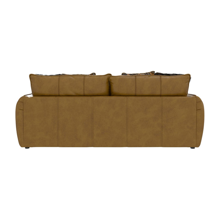 Brown sofa on a white background