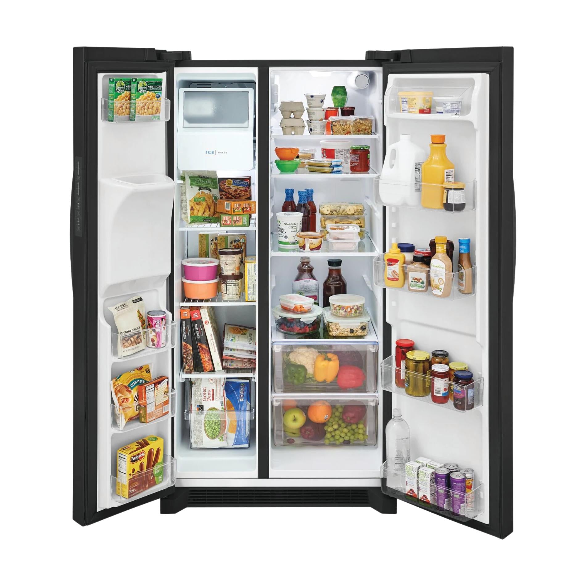 Side By Side Refrigerator with LED Lighting