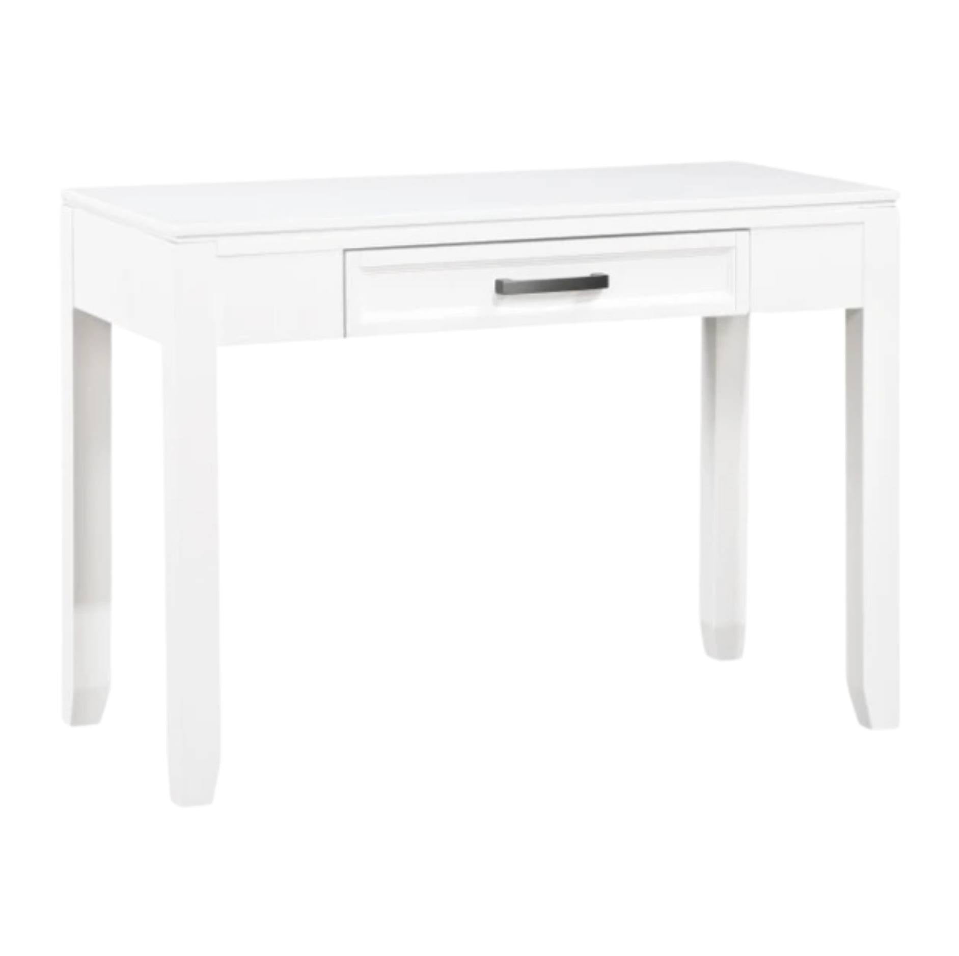 white writing desk on a white background