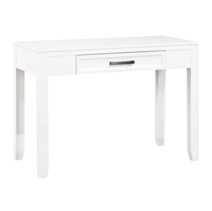 white writing desk on a white background